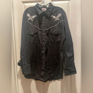 ELY Diamond Eagle Long Sleeve Button Up